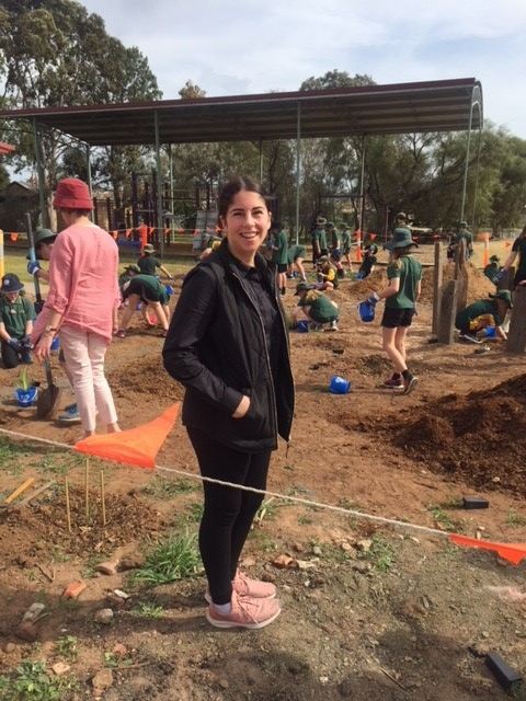 Niah Boundy on work experience at Dimboola Primary School.