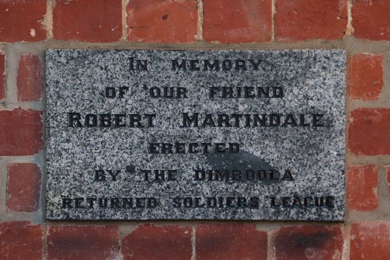 Robert Martindale Memorial